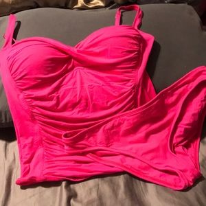 La Blanca hot pink tankini set 12